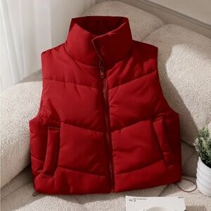 Red Puffer Vest, brand new never worn